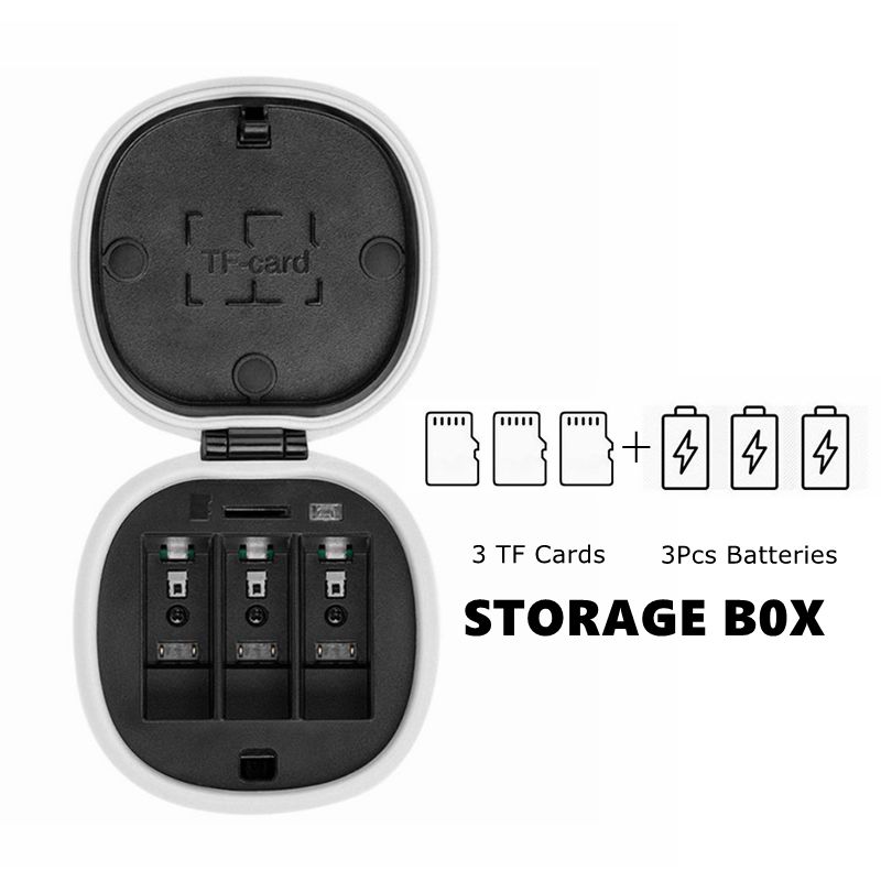 USB 3.0 TF lire et écrire chargeur batterie charge Sorage Case Case + Hero 5 6 7 8 Li-ion batterie pour GoPro Hero 8 Hero 7 6 5 noir