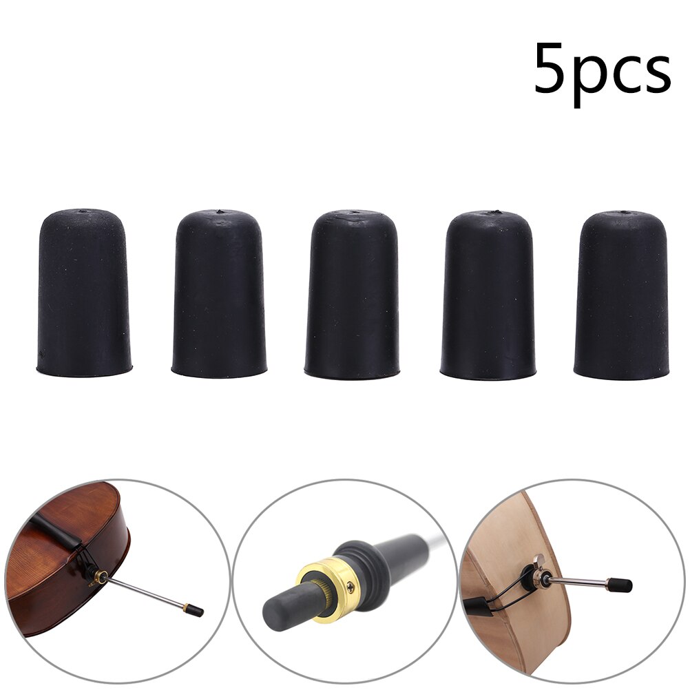 5Pcs Rubber Cello Staart Pin Case Tip Cap Protector Antislip Mat Voor Cello Snaarinstrumenten Viool Onderdelen
