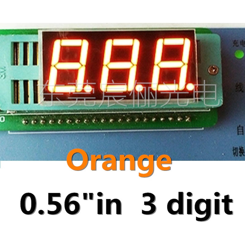 20pcs 0.56" 0.56in Orange 3 digit LED Display Module 0.56 inch DIP digital tube 7 Segment Common Cathode 3 Digital LED Display