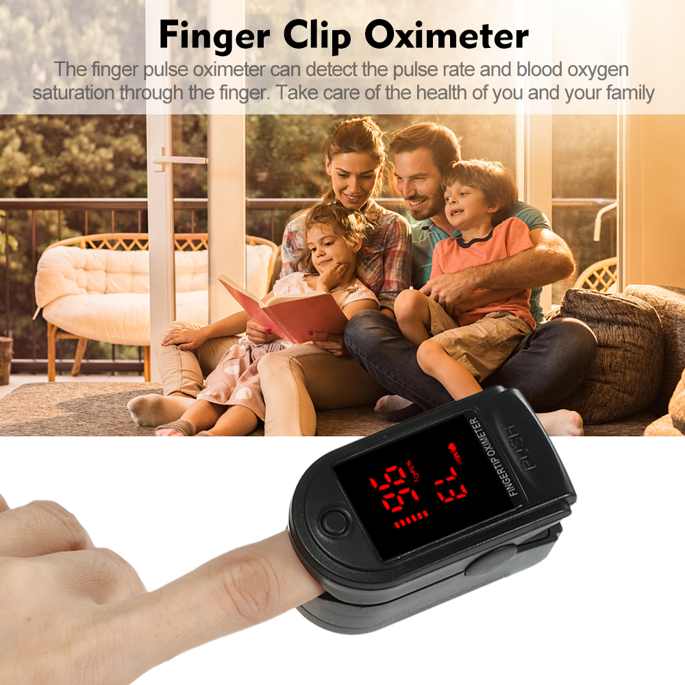Fingertip Pulse Oximeter OLED Display Fingertip Oximeter Blood Oxygen Pulse Rate Monitor Portable Family Travel Oximeter