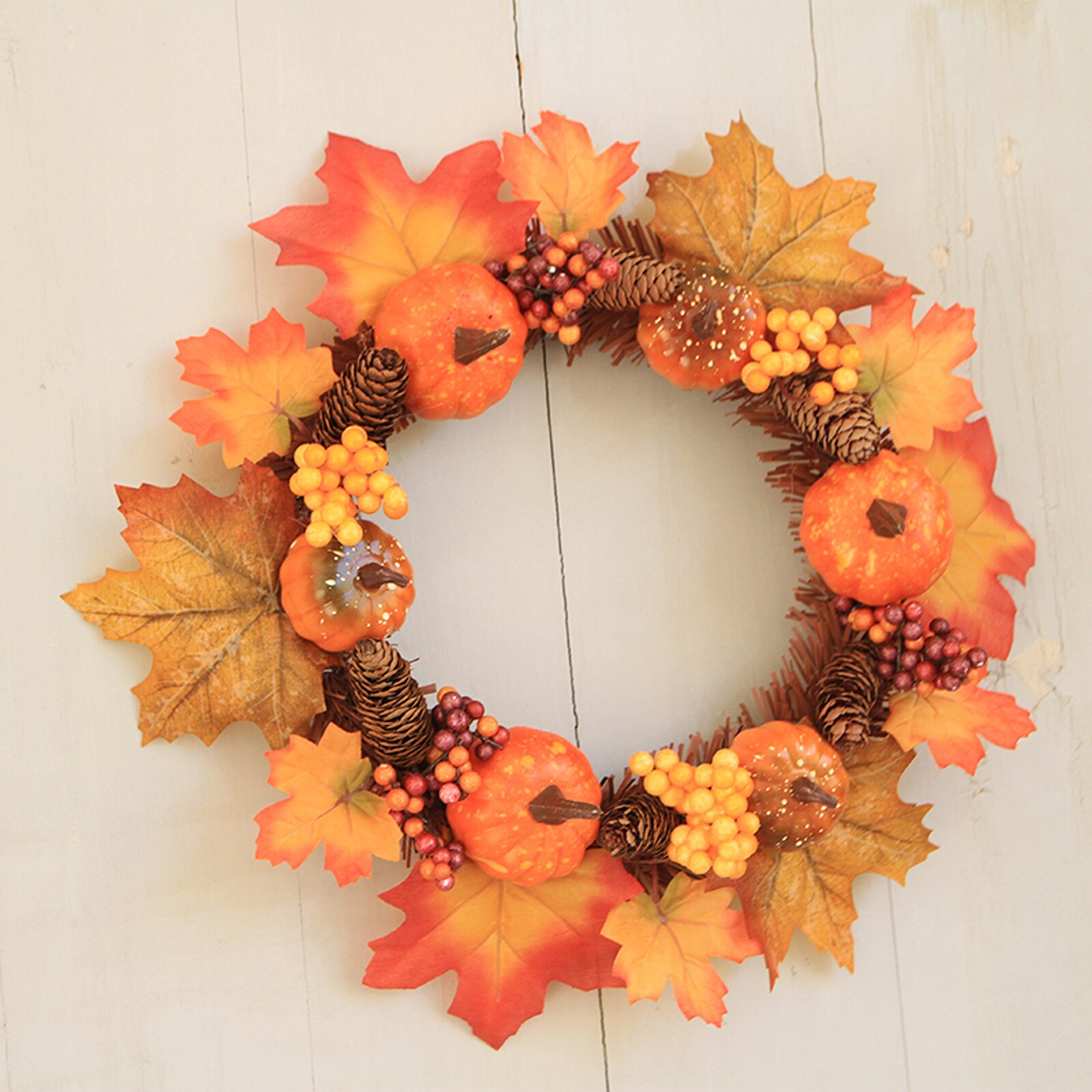 Kransen Pompoen Maple Krans Herfst Festival Krans Deur Slingers Opknoping Home Decor Decoracion Nordica Hogar Adornos