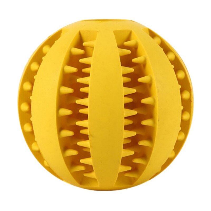 Interactieve Rubber Ballen Hond Speelgoed Hond Kat Puppy Elasticiteit Tanden Bal Hond Chew Speelgoed Gebitsreiniging Ballen Speelgoed S-Size: YELLOW / 5cm