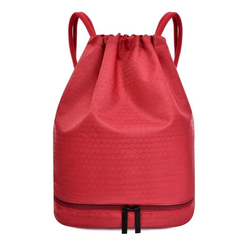 Drawstring Swimming Backpack Dry Wet Separated Sport Bag Waterproof Gym Rucksack E56D