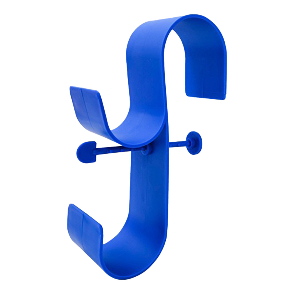 Suporte de rede para skimmer de folhas de piscina, suporte para poste de piscina acima do solo, gancho de plástico para piscina acima do solo, acessórios para piscina: Azul