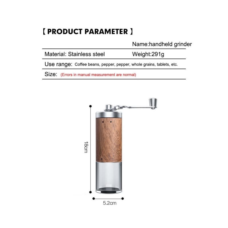 Nowa korba ręczna młynek robić kawy przenośna towarzysząca maszyna robić kawy ręczna szlifierka szlifierka ze stali nierdzewnej Dropship