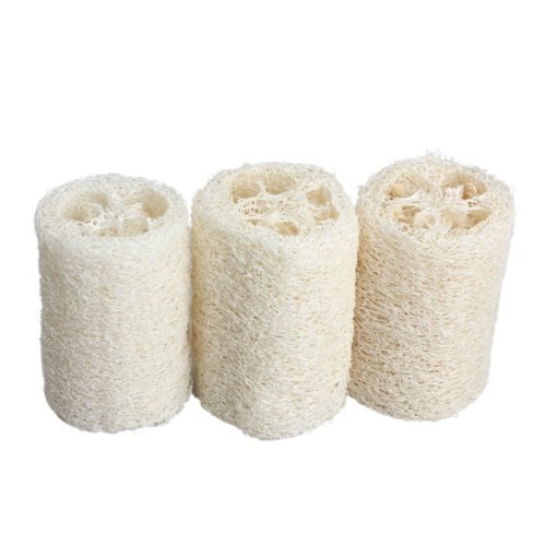 3PCS Natural Loofah Bath Body Shower Sponge Scrubber (Large)