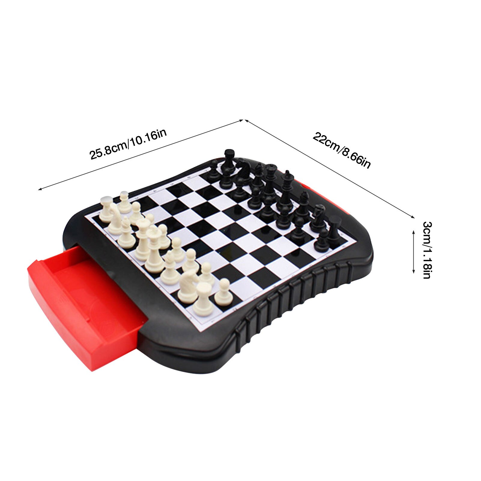 Jeu d'échecs magnétique avec dessin-type échiquier Puzzle jouet échiquier pièces magnétiques divertissement jeux de société famille enfants