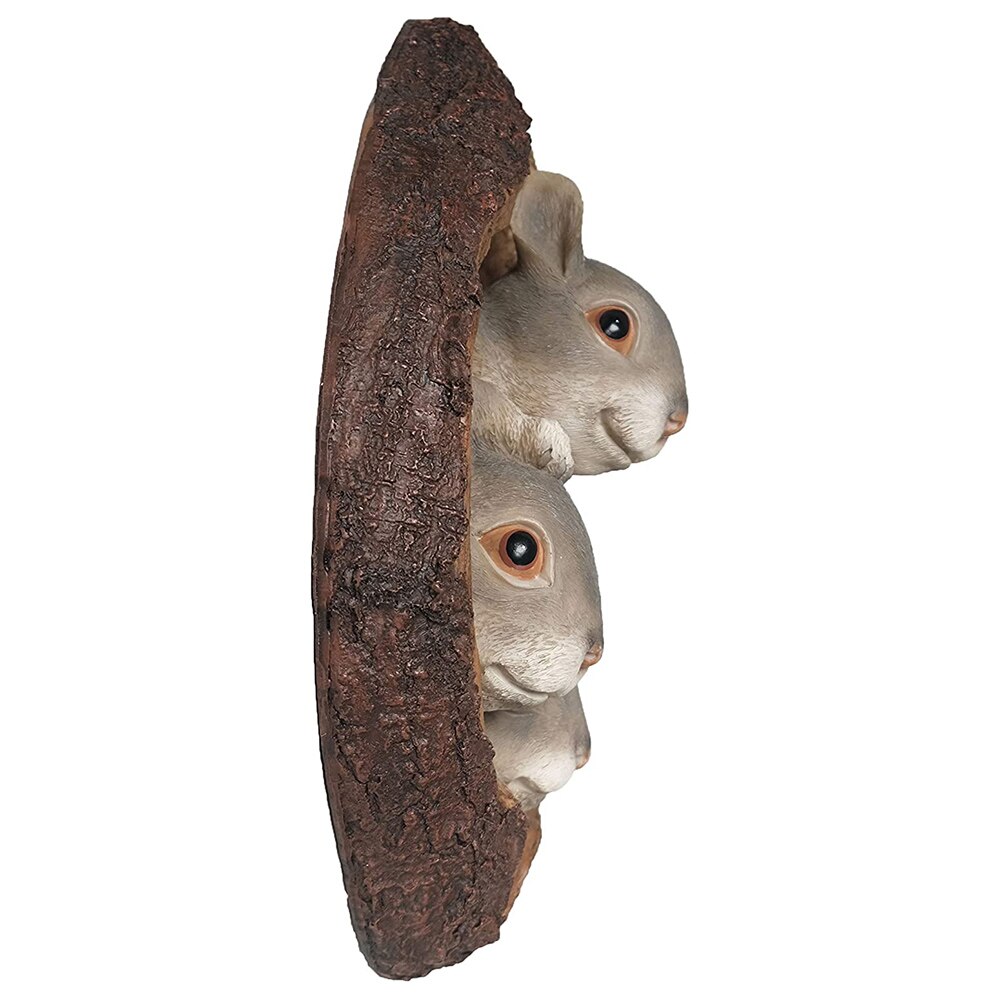 Tree Squirrel Resin Novelty Garden Ornament Tree Hugger Whimsical Tree Statue Decor Outdoor Sculptures Garden Yard Art E7