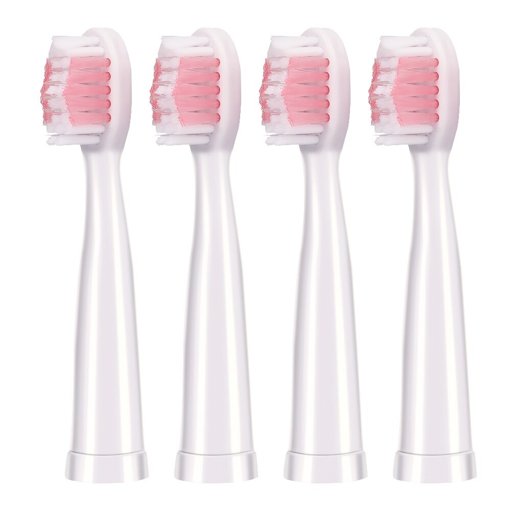 Replacement toothbrush head, Soft hair brush head, Detachable toothbrush head: Pink 4pcs