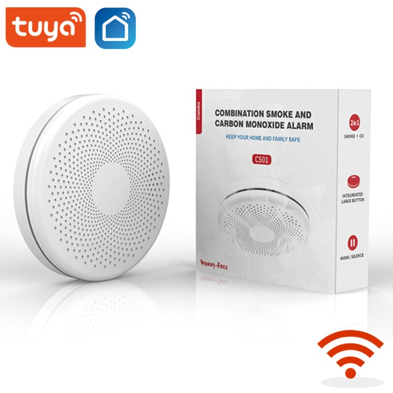 Independent Smoke Detector Sensor Fire Alarm Home Security System Firefighters Tuya WiFi/433mhz Smoke Alarm Fire Protection