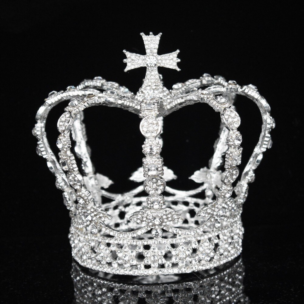 Crystal Vintage Royal Queen Koning Tiaras en Kronen Mannen/Vrouwen Pageant Prom Diadeem Haar Sieraden Bruiloft Haar Sieraden Accessoires