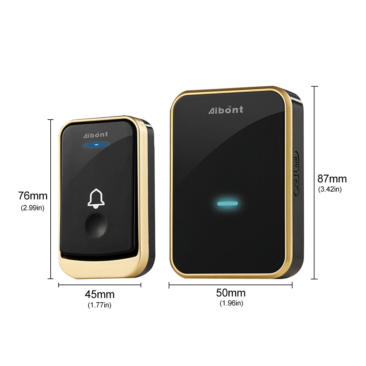 Home Welcome Doorbell Intelligent Wireless Doorbell Waterproof AU Plug smart Door Bell Chime 45 Songs Polyphonic Ringtones