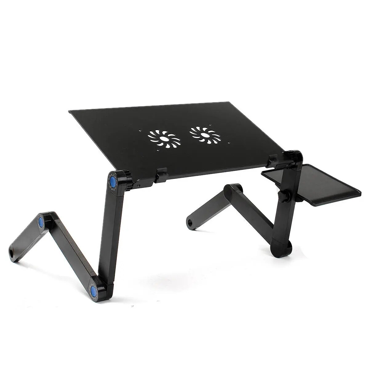 Folding Laptop Desk 360 Computer Table Adjustable 2 fan Cooling Notebook Table with Mouse Pad Laptop Stand Table Tray