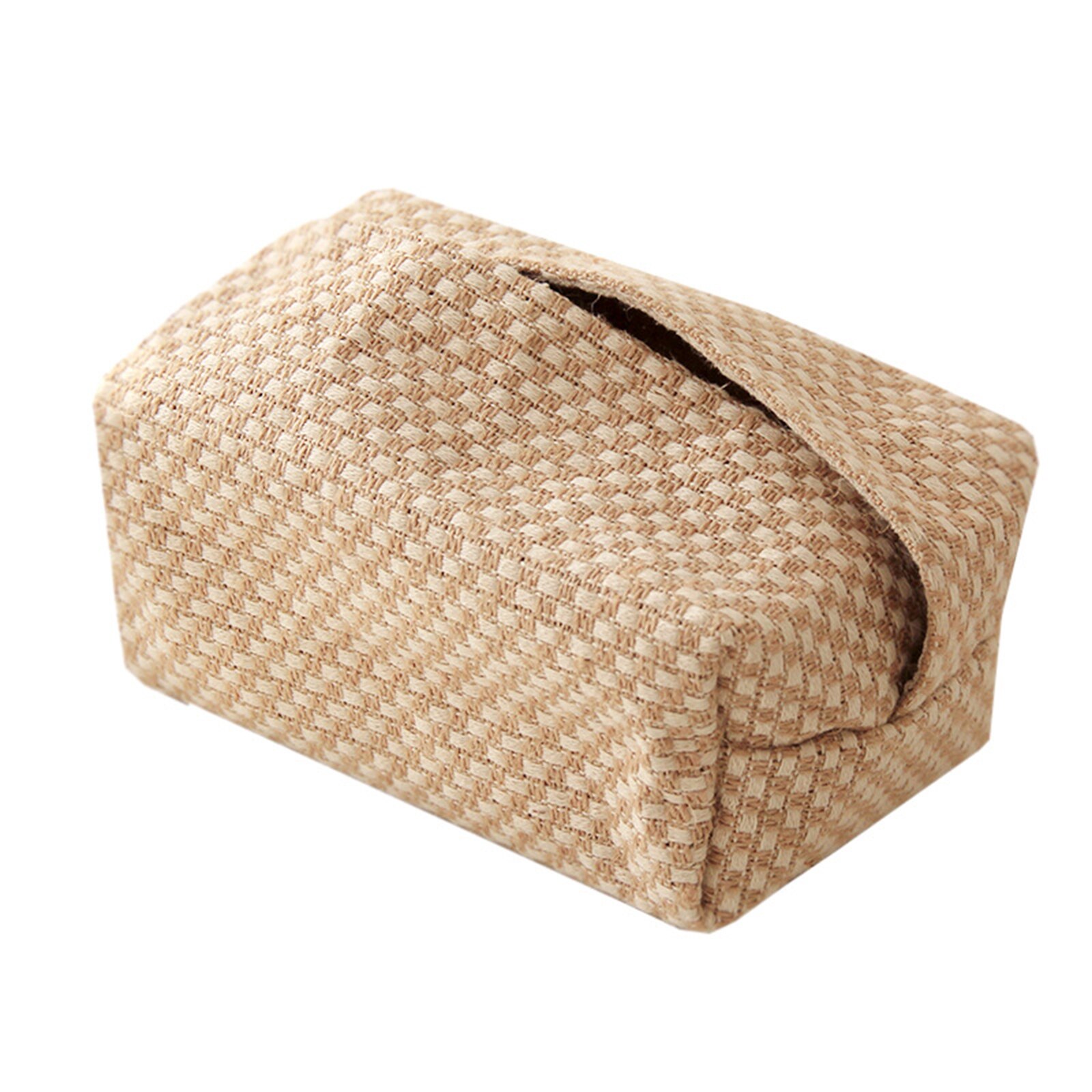 Cajas de pañuelos artísticos de tela de lino y algodón, caja de papel Simple, soporte para servilletas para el hogar, sala de estar y mesa de comedor: D