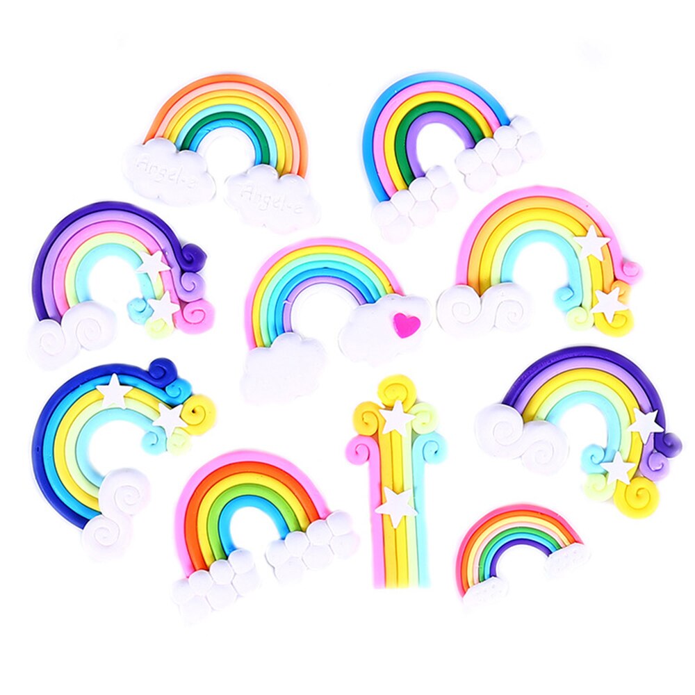 rainbow Charms for Slime DIY Candy Polymer Bead Filler Addition Slime Accessories Toys Lizun Modeling Clay Kit for Children