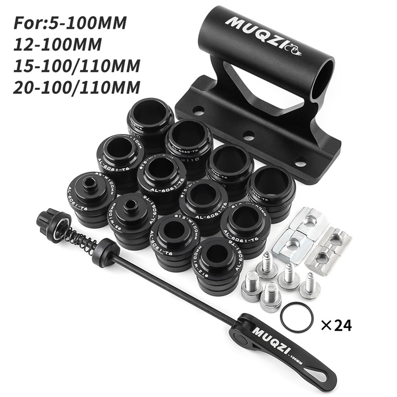 MUQZI Gabelmontage Fahrradträger Auto Dachträger Steckachse Halfter für SUV LKW Bett und Gestell Lagerung Schnellspanner Dach Fahrradhalterung