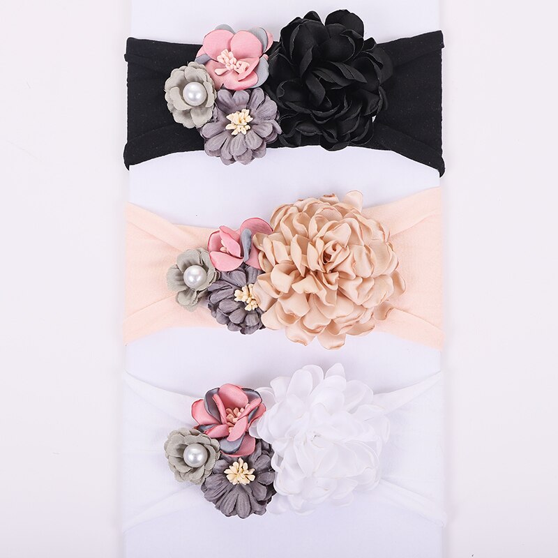 Dejorchicoco mignon enfants filles arc bandes de cheveux Plaid coton tissu Nylon bandeaux doux élastique Nylon vêtements de cheveux pour les filles