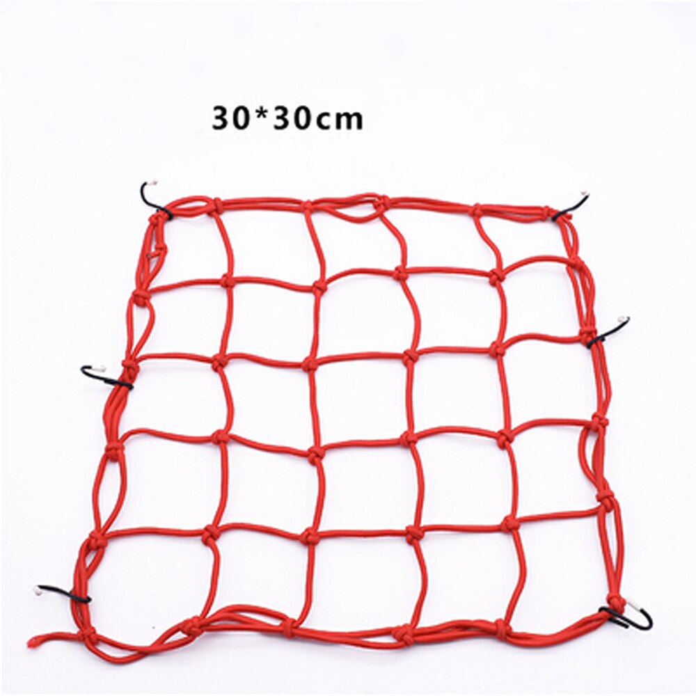 30 * 30cm motorcykel cykler auto tilbehør justerbar krog holdbart elastisk reb til jaguar land rover range rover/evoque: Rød