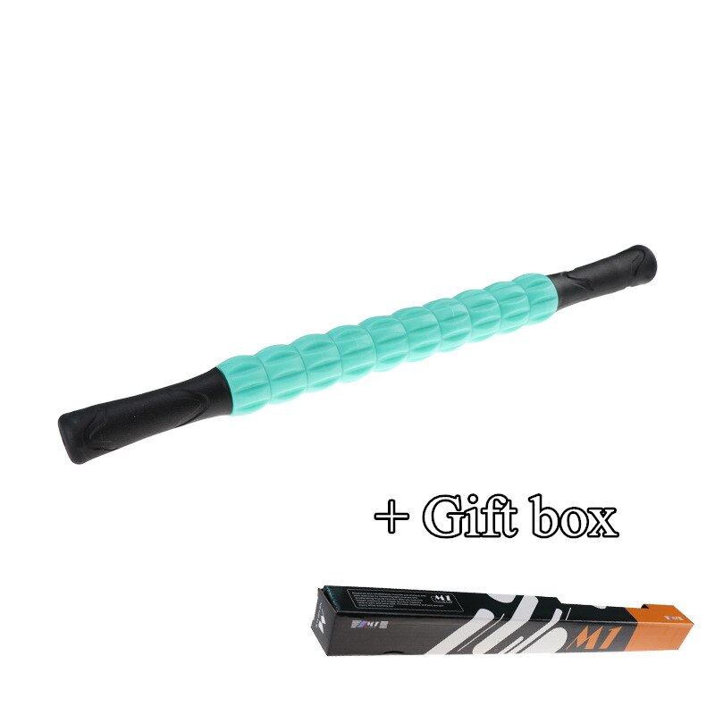 Yoga Massage Stick Leg Back Relaxation PVC Roller Muscle Deep relaxation relieve the pain Yoga Block Gym Fitness Equipment: Green