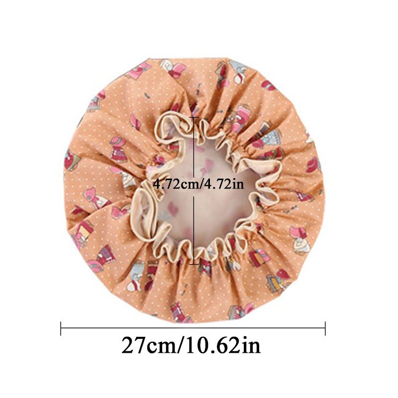 Shower Cap Bathing Waterproof Cap Cute print Daisy Flamingo Anti-smoke Cap Comfortable Bath Hats Bathroom Accessories Hair Cover