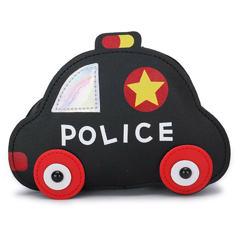 Kinderen meisjes mooie auto pu leren schoudertas crossbody portemonnee portemonnee  x7ya: Zwart