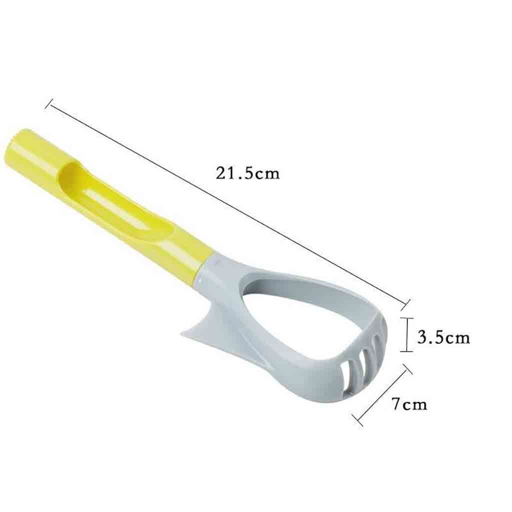 Accesorios de cocina 5 en 1, rebanador de aguacate, herramienta de fruta, machacador de verduras de plástico, multifunción, portátil, 1 unidad,