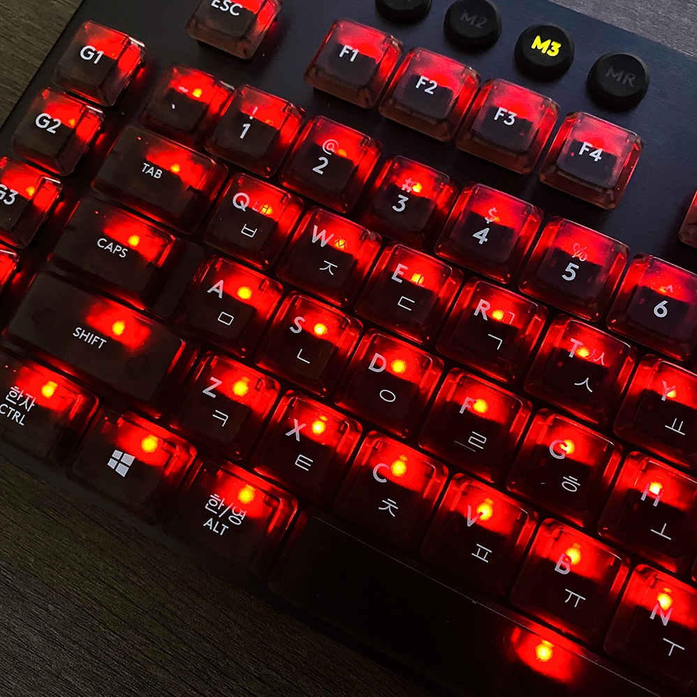 Korean Language Keycaps,PBT/PC Custom Keycap Set,Suitable for Logitech G915 G813 G815 G913 TKL RGB Mechanical Gaming Keyboard.