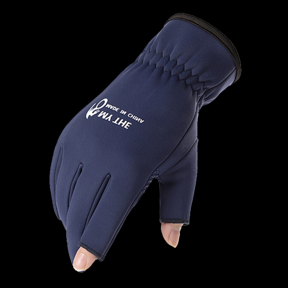 Gants imperméables antidérapants pour écran tactile, pour la pêche en hiver, durables, cyclisme, Fitness, carpe: Type C-Blue / XL