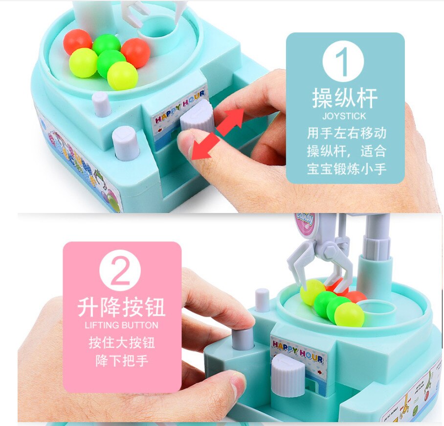 Home Gachapon Maschine Mit 6 Kapseln – Kapselspender Mit 6 Quetschkeksen – Party Neuheit & Geschenk Für Kinder