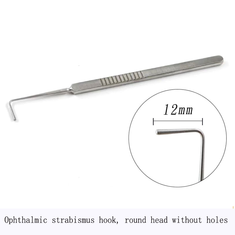 Ophthalmology strabismus hook strabismus pull hook eye pull hook with hole without hole round head flat head pull hook: BLACK & RED