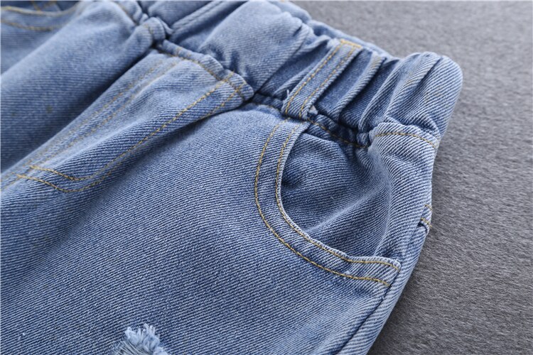 Pantalones vaqueros rotos para niños, jeans informales, holgados, rasgados, talla 90-130