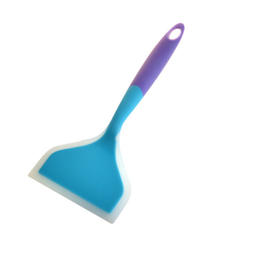 Silicone Spatula Kitchen ware Cooking Utensils Spatula Beef Meat Egg Non Stick Kitchen Scraper Wide Pizza Cooking Tools Shovel: blue purple