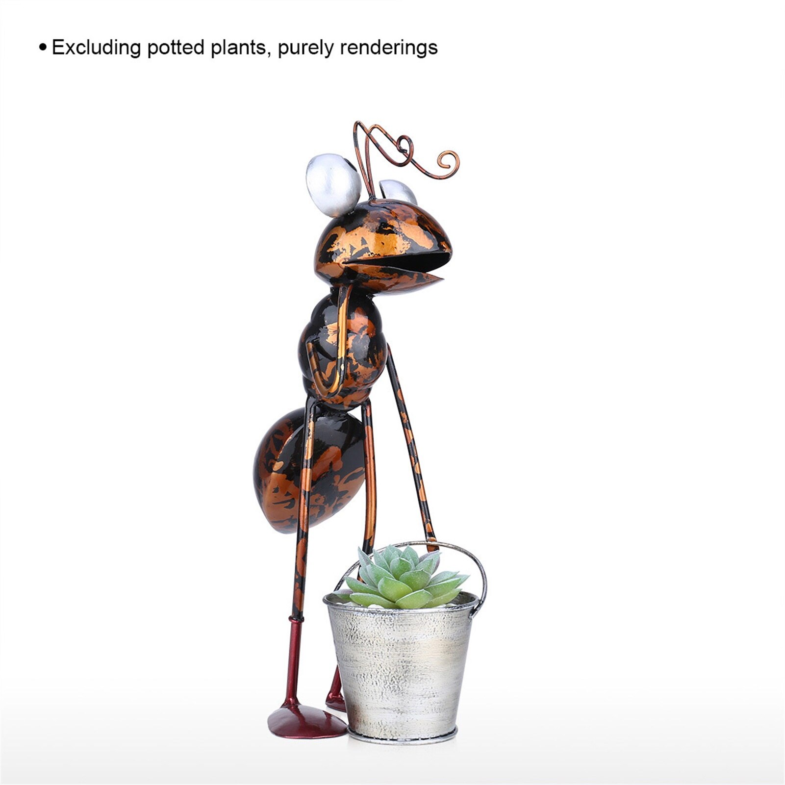 Garden Decoration Ant Sculpture Metal Ant Statue Patio Pismire Sculpture Terrace Lawn Yard Indoor Outdoor Statue Decoration