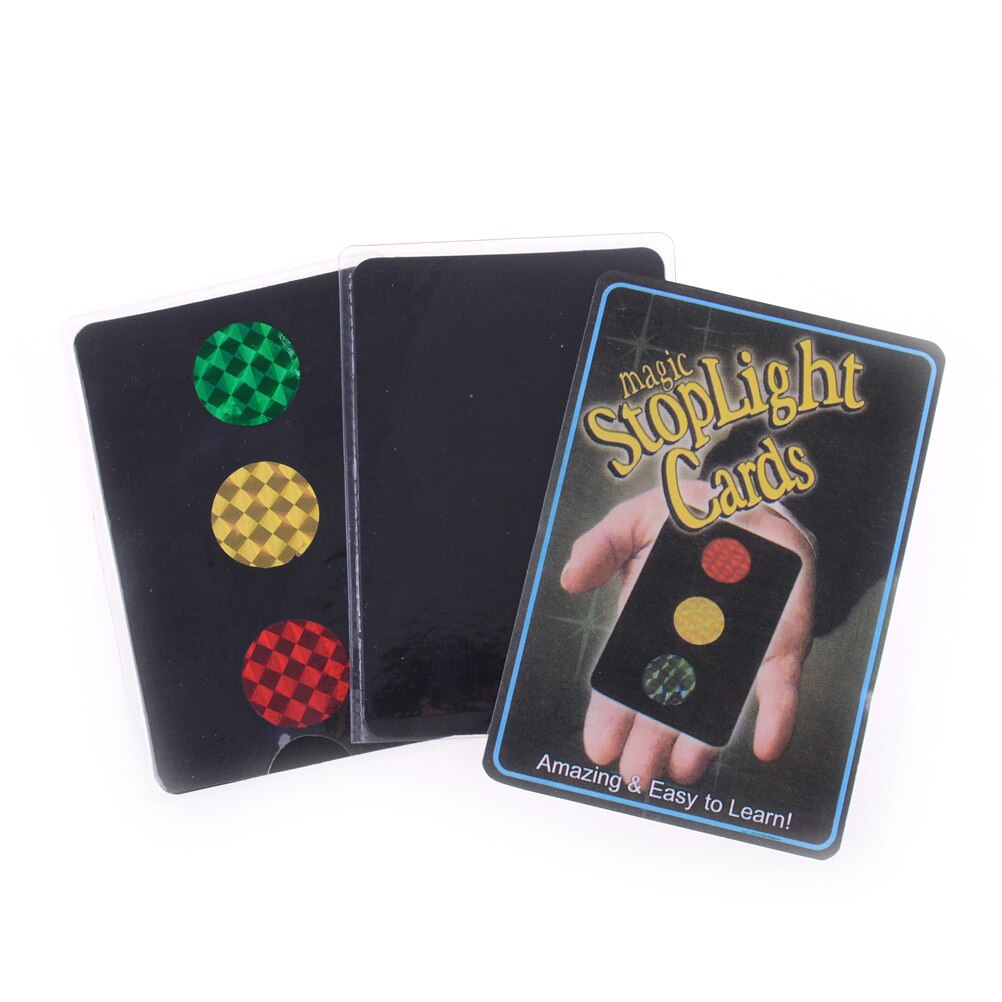 1Set Funny Magic Traffic Light Magic Stop Light Card Super Easy Magic Toys Close Up Illusion Accessories