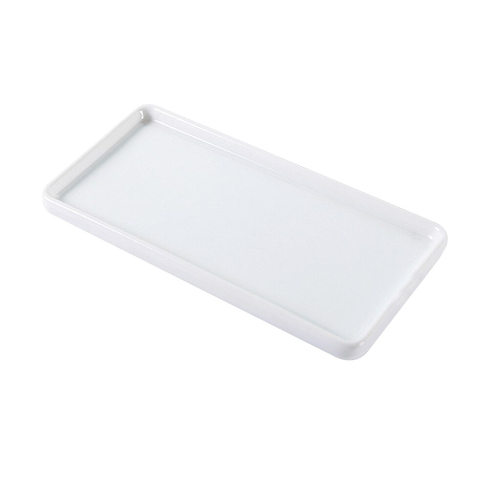 2pcs/1pc Rectangle Porcelain Trays Bathroom Storage Trays Ceramic Base Sanitary Storage Pallet Food Serving Tray For KTV Hotel: 1pc 22.7x 9.4x1.5 cm