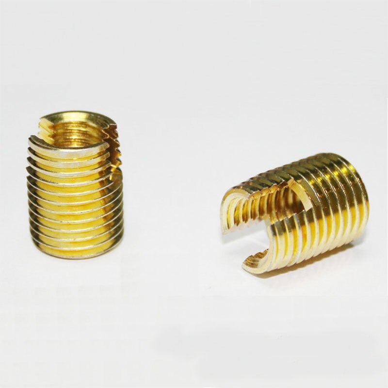 M2.5 Galvanized Self Tapping insert Screw Bushing 302 Slotted Type Wire Thread Insert Nut Repair 20Pcs