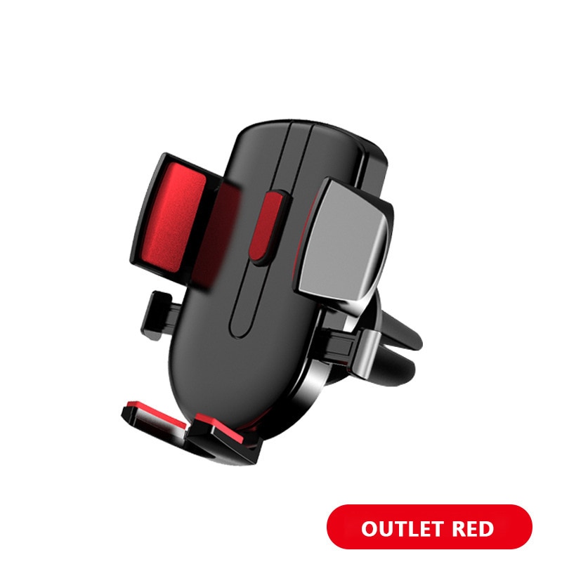 LISM Sucker Car Phone Holder Mobile Phone Holder Stand in Car No Magnetic GPS Mount Support For iPhone 12 11 Pro Xiaomi HUAWEI: Red Air Vent Type