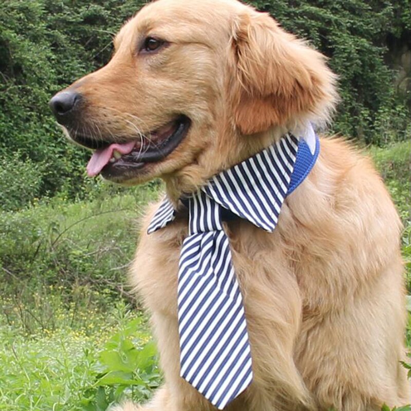 Verstelbare Strepen Hond Tie Voor Medium Grote Hond Grote Hond Stropdassen Mode Hond Accessoires Puppy Grooming Strikjes
