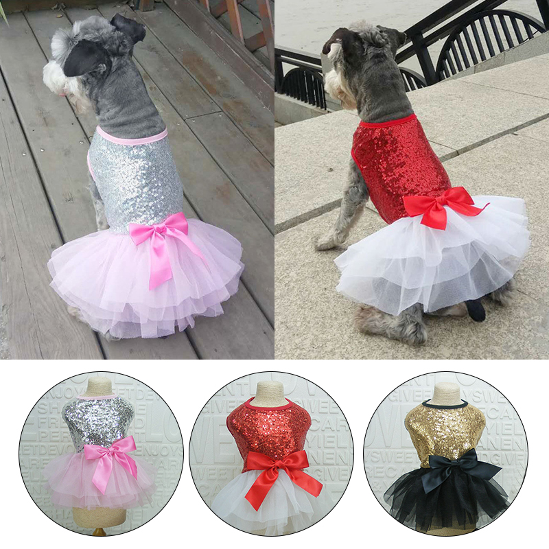 Colorful Cute Dog Dress Lace Skirt Puppy Princess ...  Grandado