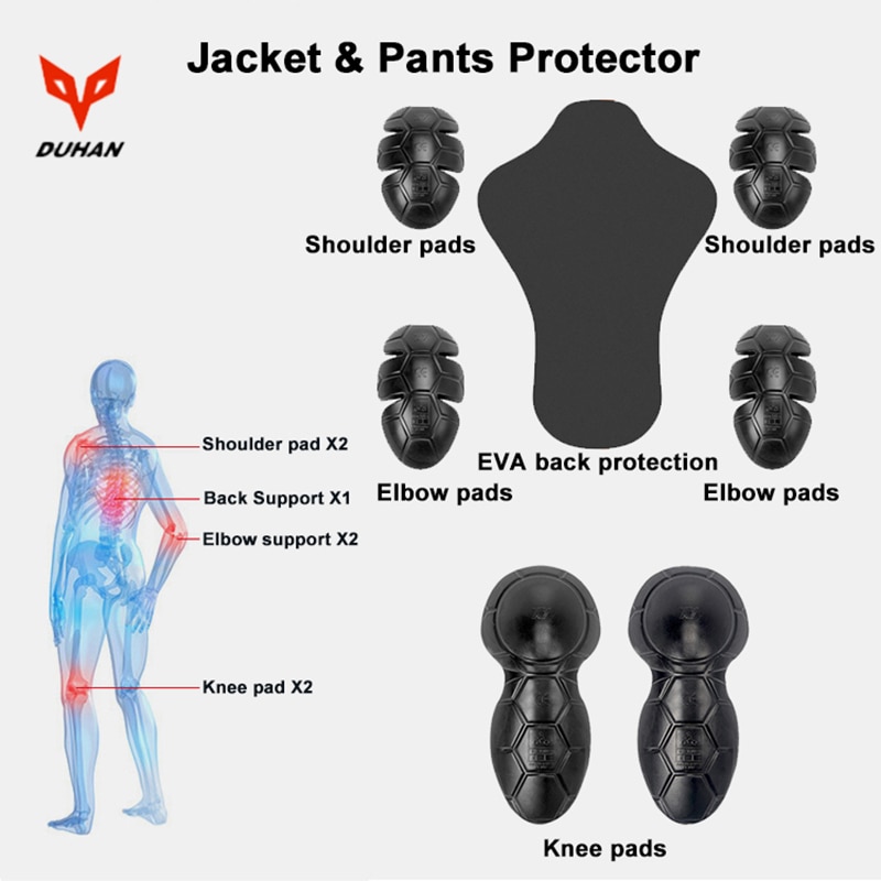Motorcycle Protective Gear CE Protector Shoulder Pad Elbow Pad EVA Back Protection Motorbike Motorcycle Biker Equipment