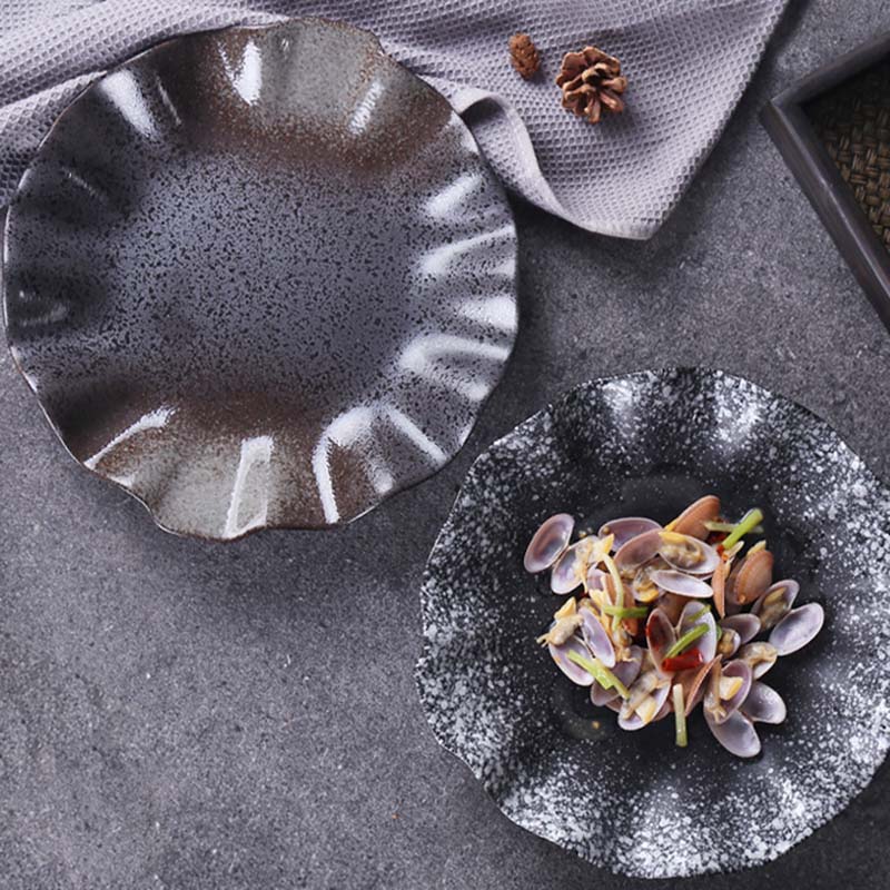 Restaurant special dish, lotus leaf dish, fruit dish, western dish, Japanese personality kiln changed ceramic special-s