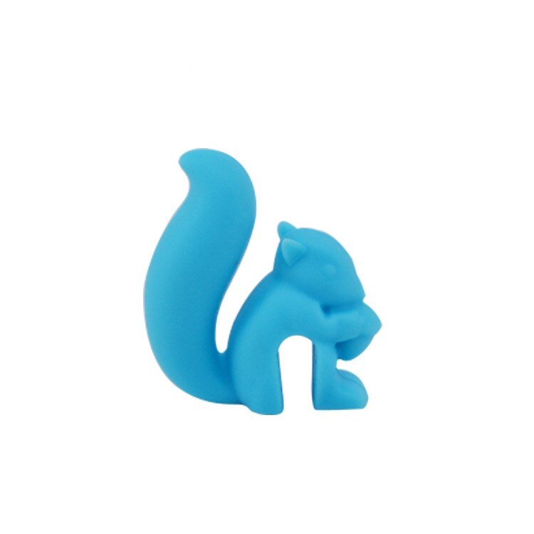 SUEF 1Stck Silikon Tee-ei Eichhörnchen Gerät Tee Tasche Hängen Schnecke Becher Tasse Clip Etikett Partei Neue Jahr Liefert Tee Zubehör: B 1Stck