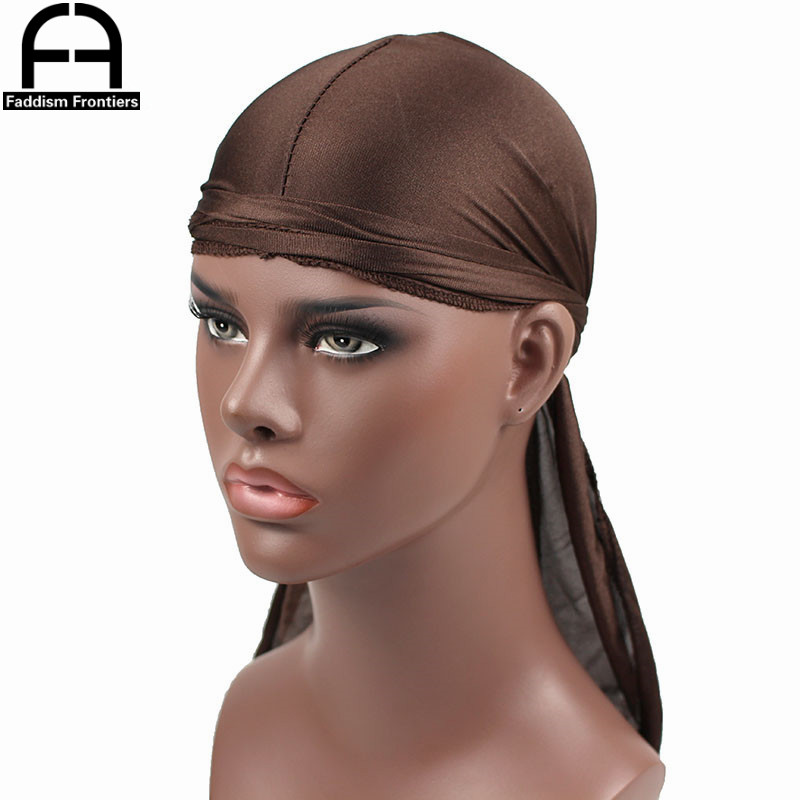 Men's Satin Durags Bandana Turban Hat Wigs Breathable Durag Biker Headwear Headband Pirate Hat Hair Accessories