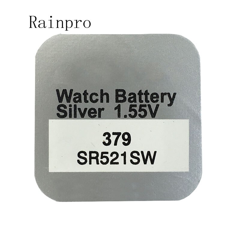 Rainpro 5 stks/partij SR521SW SR521 AG0 LR69 379 1.55V button batterij Sliver mobiele