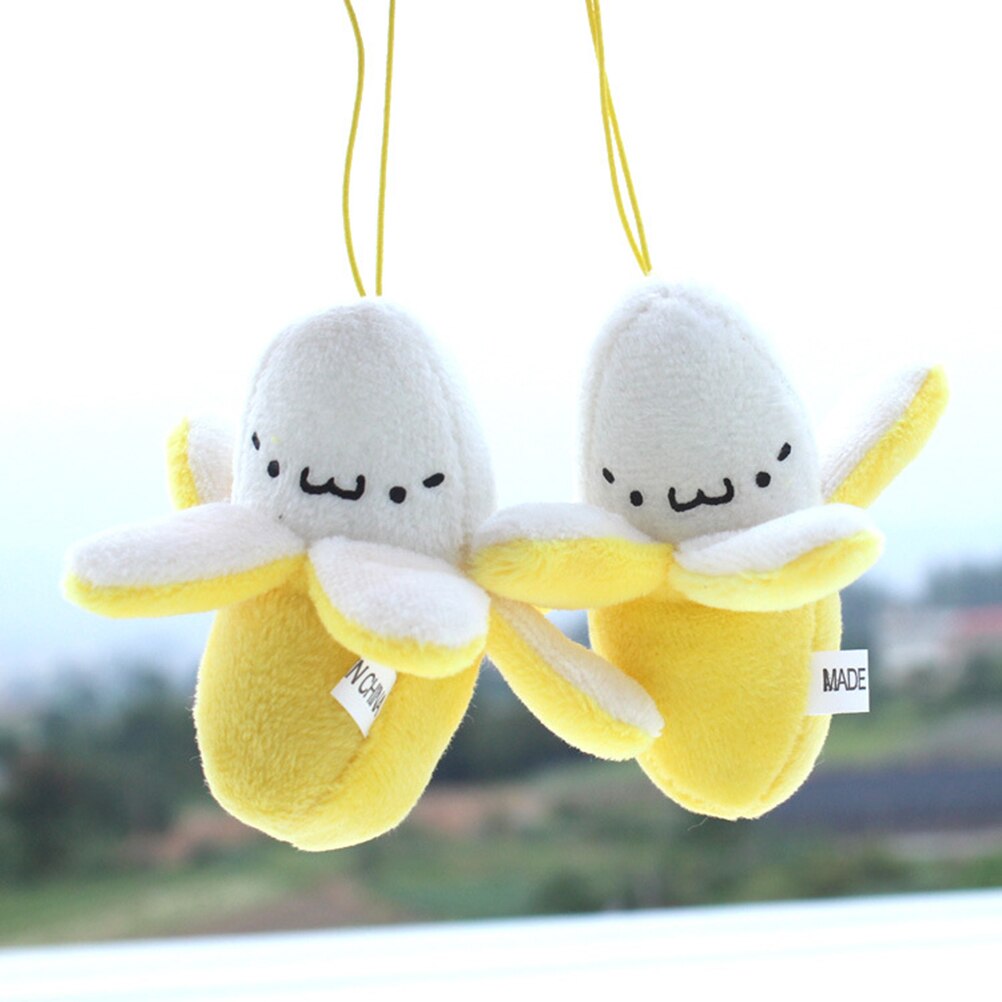 Leuke Mobiele Telefoon Decoratie Accessoires Mobiele Telefoon Gevild Banana Pluchen Pop Mobiele Telefoon Strap Charm Telefoon Strap Hanger