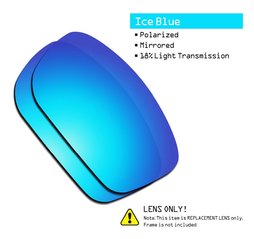 SmartVLT 2 Pairs Gepolariseerde Zonnebril Vervanging Lenzen voor Oakley Mainlink Ijs Blauw en Fire Red