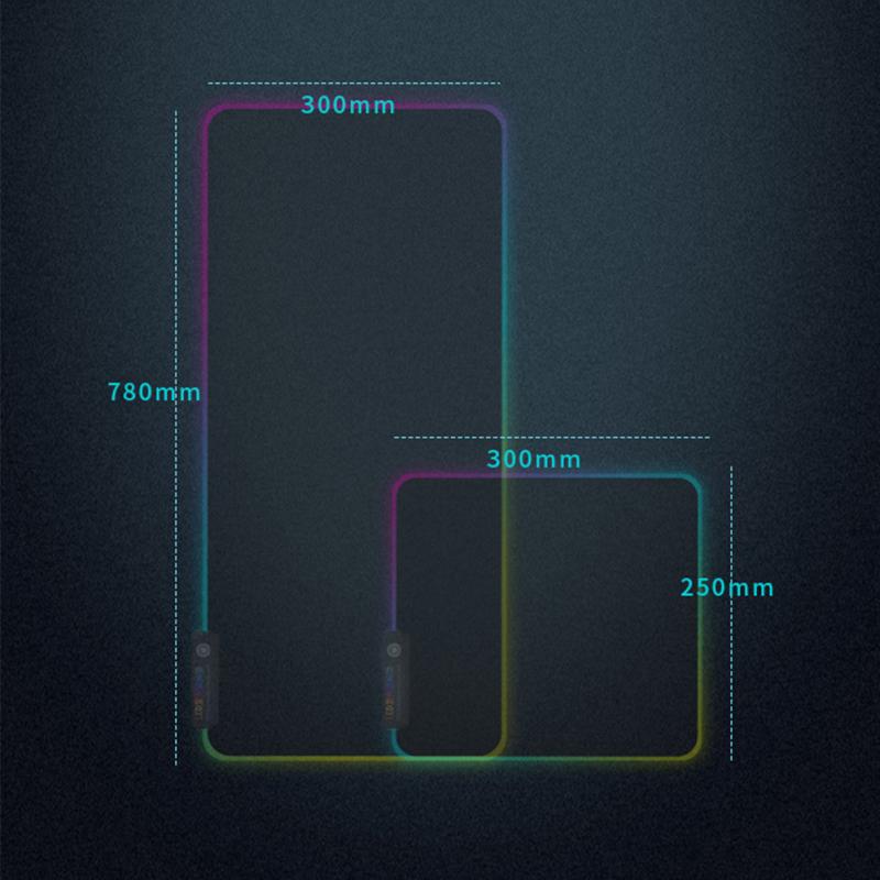 RGB Gaming Mouse Pad Large Rubber Base LED Lighting Extended Gaming Mouse Pad Keyboard Pad Mat Anti-Slip For Computer PC Laptop