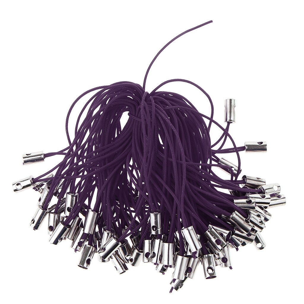 100Pcs 50Mm Strap Hand Wrist Lanyard Voor Mobiele Telefoon Camera Telefoon MP3 MP4 Telefoon Lanyard Strap Cord Lariat Band lanyard: Purple