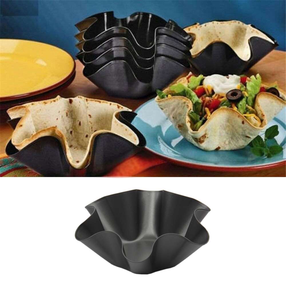 4Pcs Non-stick Brioche Mold Carbon Staal Salade Kom Ei Taartje Bakvorm Muffin Cup