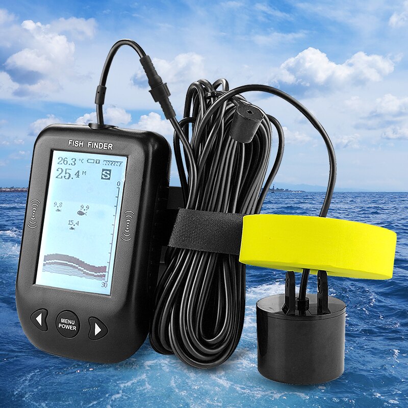 Erchang XF02 Ice Fishing Portable Fish Finder Sonar Echo Sounder 100M Alarm Fishing Fishfinder Transducer